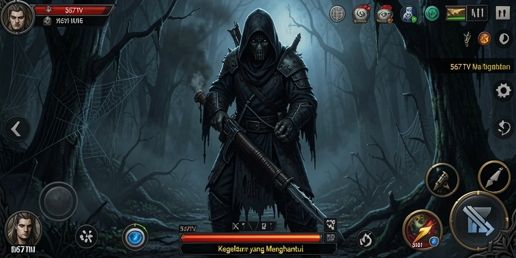 Screenshot utama 567TV menampilkan momen menyeramkan dalam gameplay yang intens.