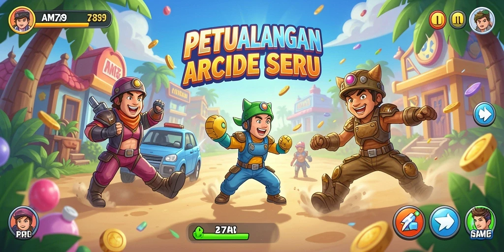 Screenshot dari gameplay seru AMS789 di level yang menantang.