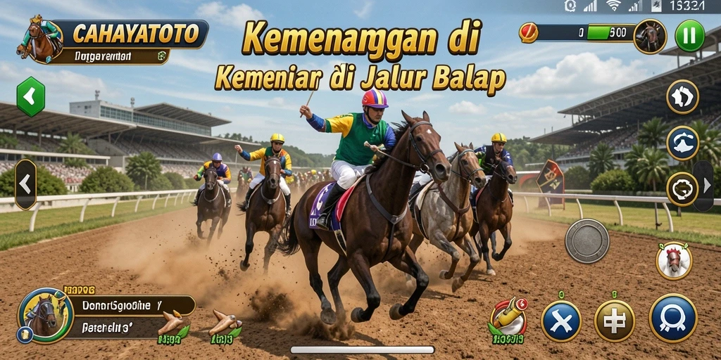 Gameplay mendebarkan dari CAHAYATOTO di trek balap.