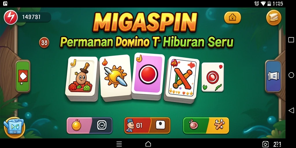 Tampilan menarik gameplay Domino di MIGASPIN.