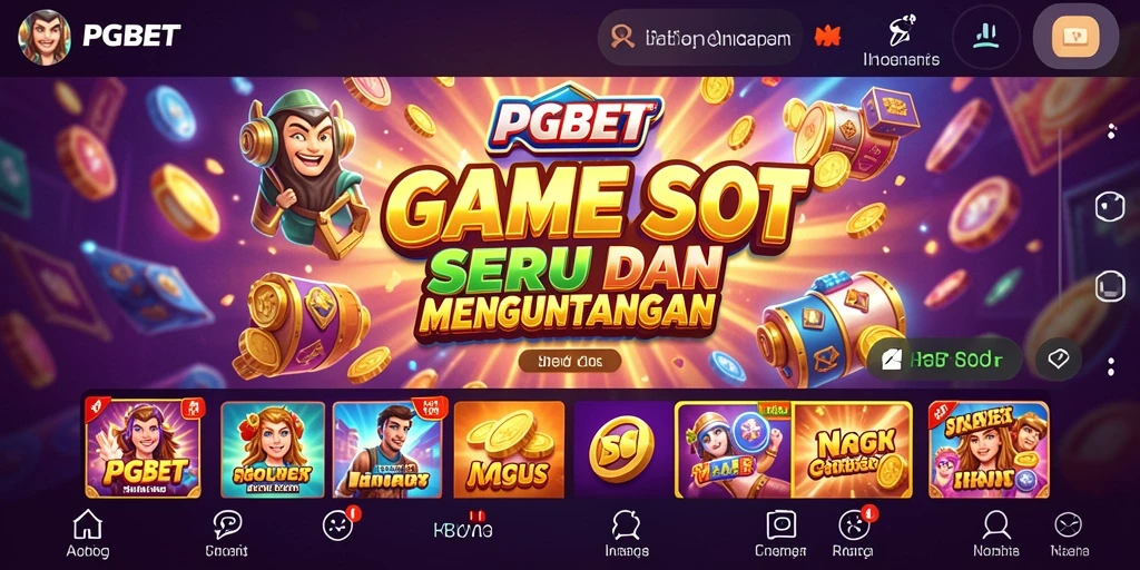 Tampilan utama PGBET dengan gameplay Slot yang menarik.