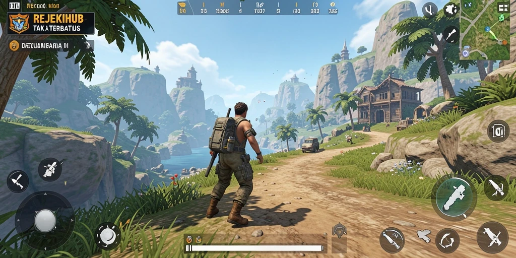 Tangkapan layar gameplay REJEKIHUB menampilkan petualangan Open World yang mendebarkan.